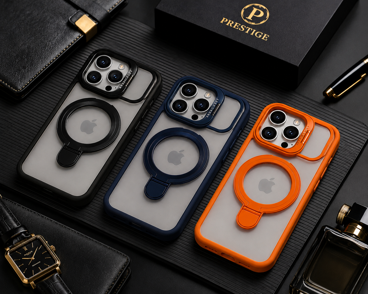 Coque PRESTIGE™ MagSafe iPhone – Anneau & Protection Caméra