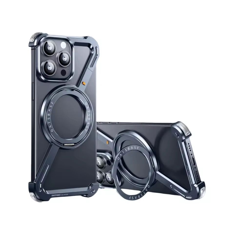 📱 Fiche Produit – Coque Métallique Premium avec Anneau 360° pour iPhone